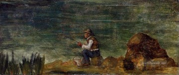  Fische Galerie - Fischer auf den Felsen Paul Cezanne